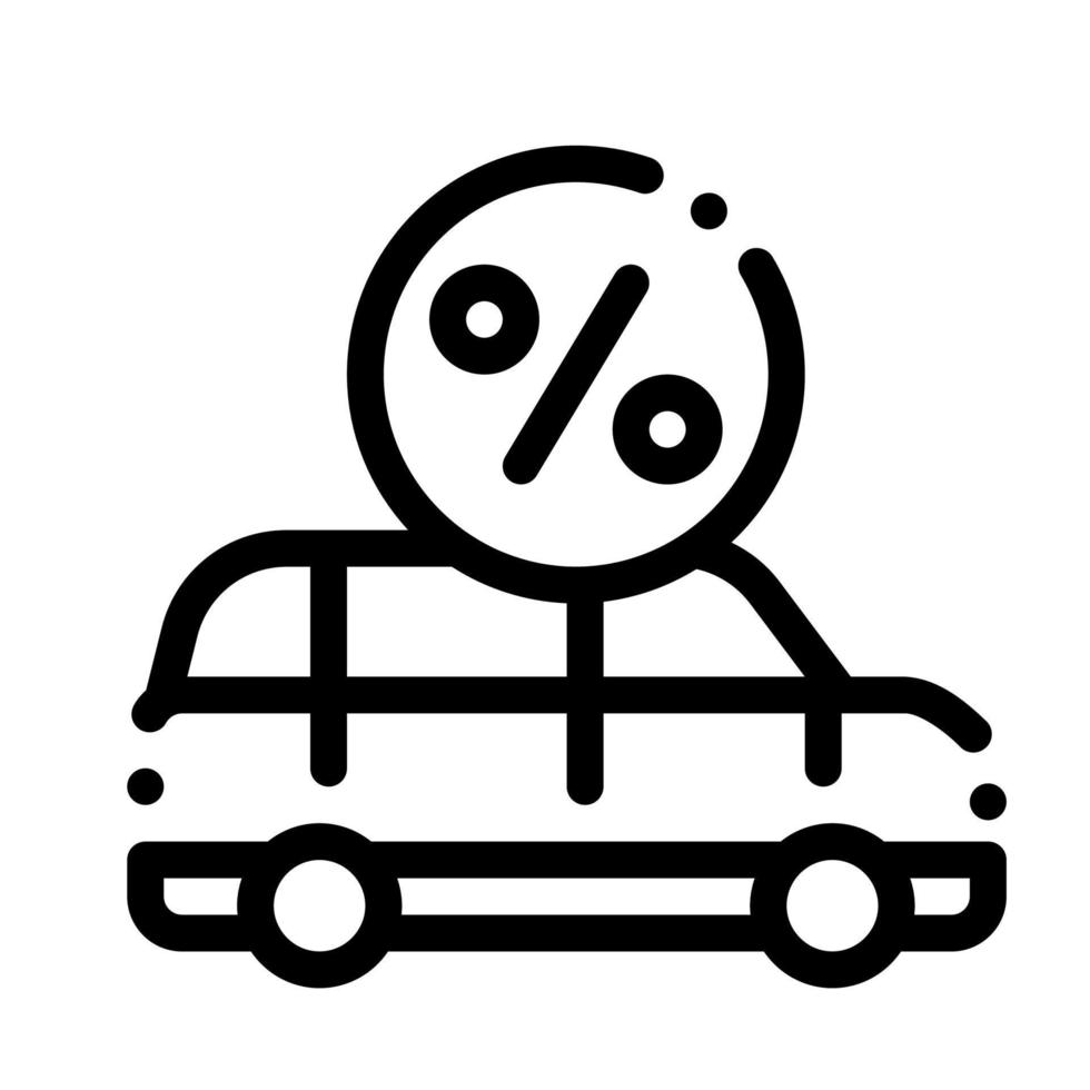 Car Credit Loan Icon Vector Outline Illustration