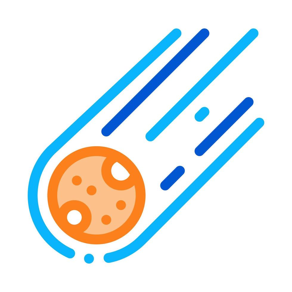 Falling Meteorite Sphere Icon Outline Illustration vector