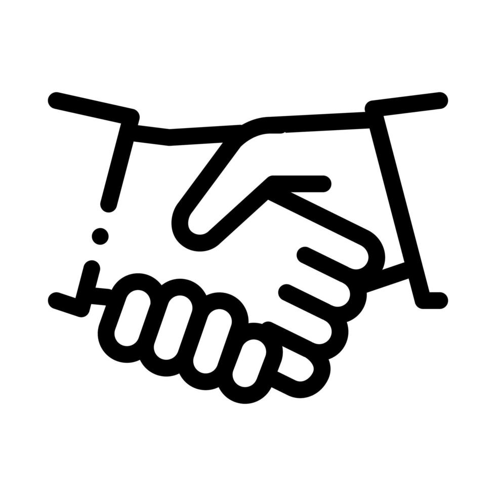 Handshake Icon Vector Outline Illustration