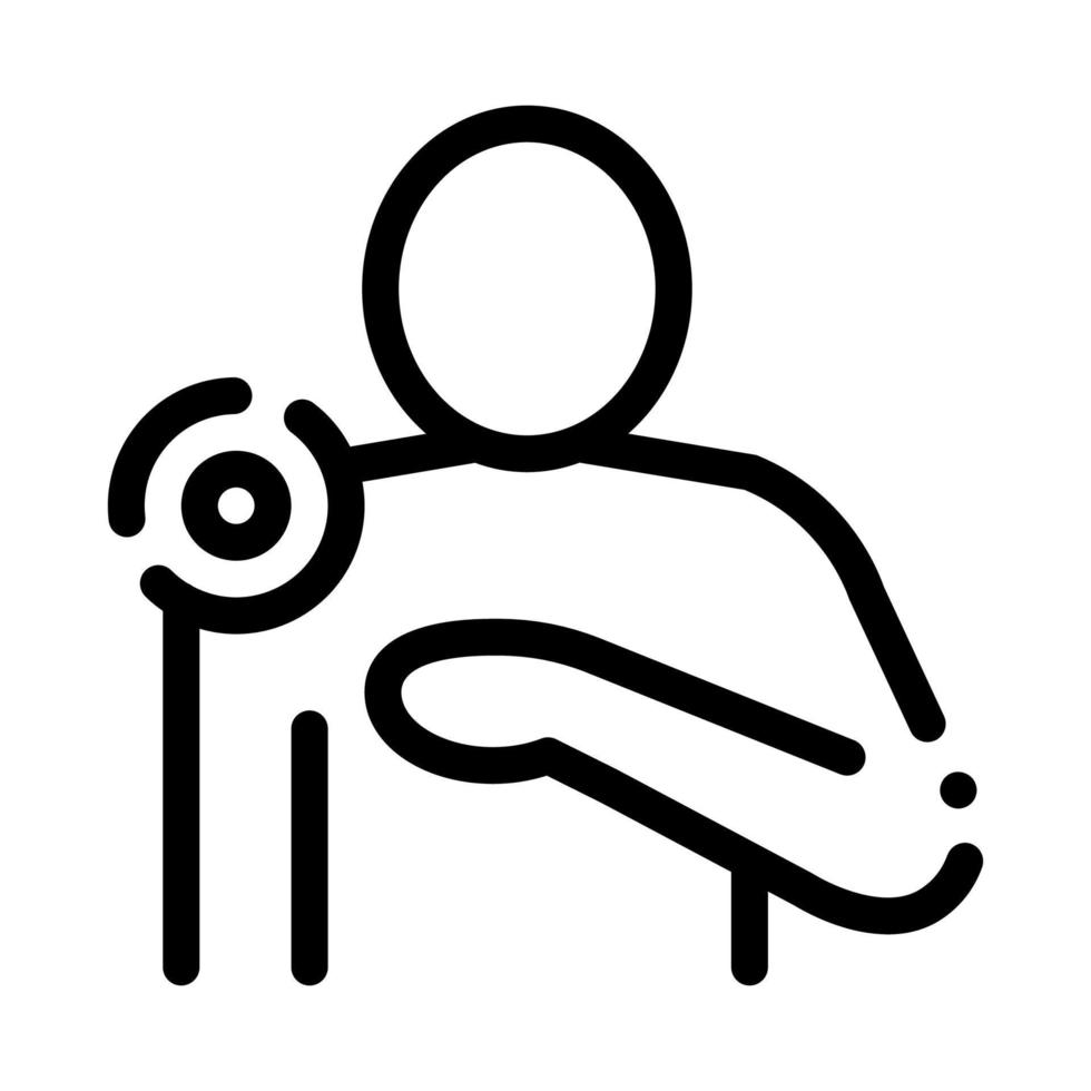 Pinpoint Shoulder Pain Icon Vector Outline Illustration