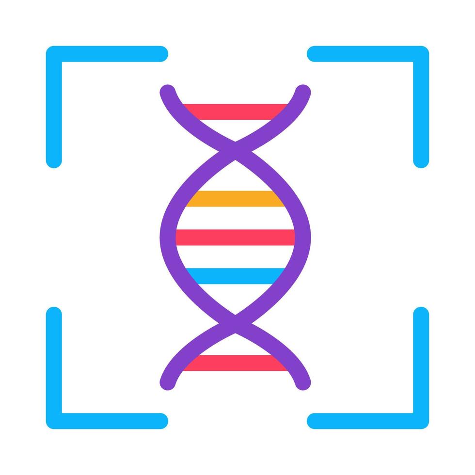 Human DNA Testing Icon Vector Outline Illustration