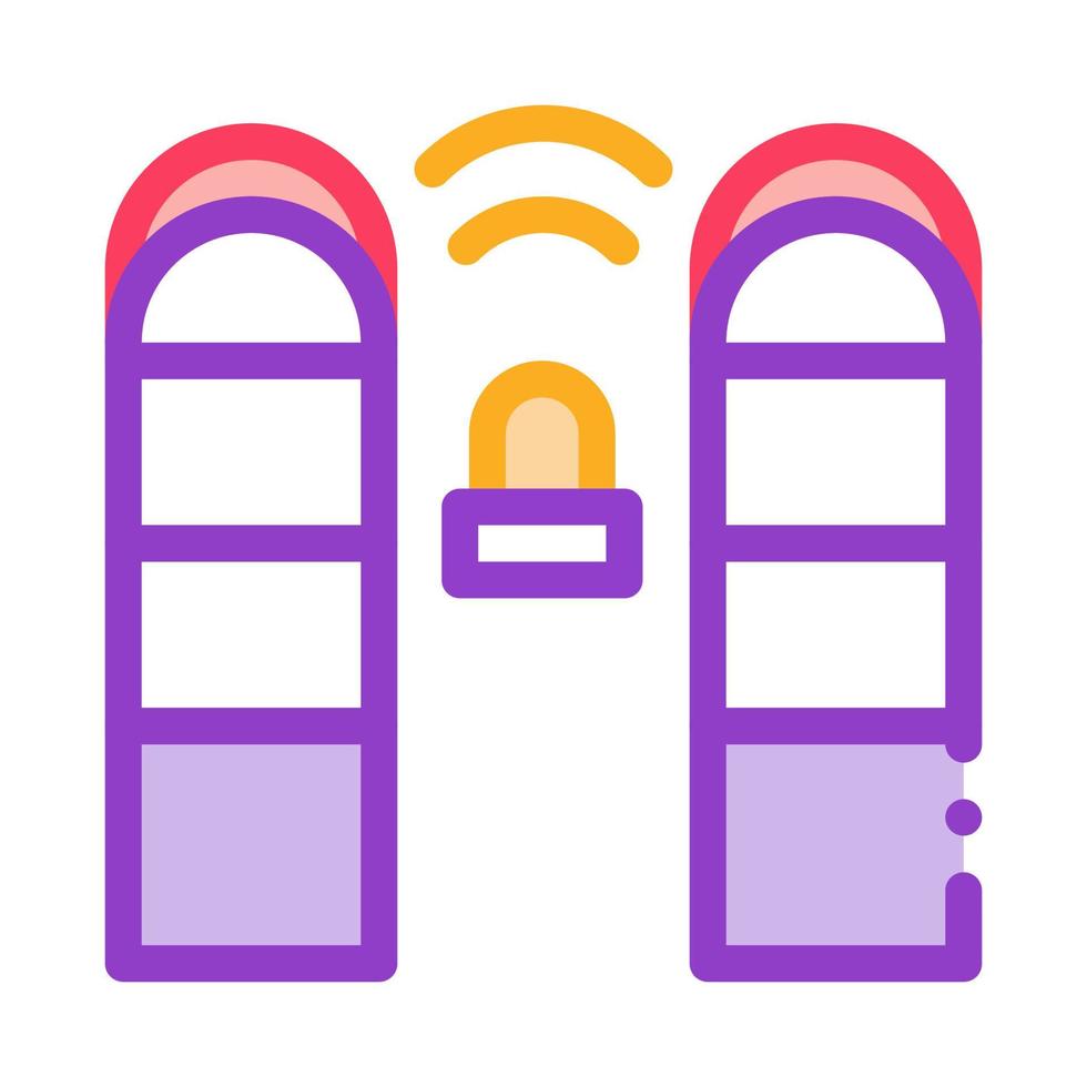 Alarm Signal Control Icon Vector Outline Illustration