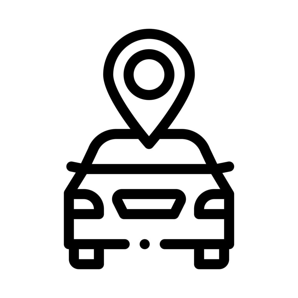 Geolocation Machines Logo Icon Vector Outline Illustration