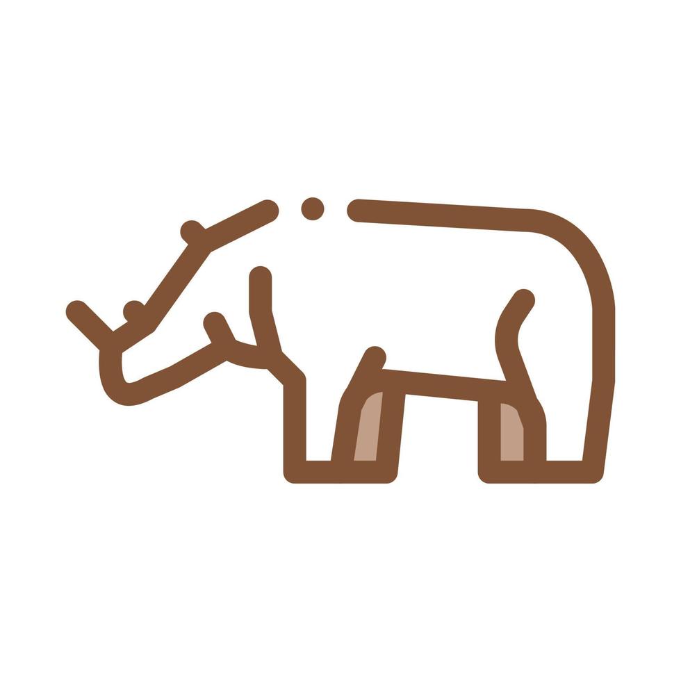 Rhinoceros Icon Vector Outline Illustration