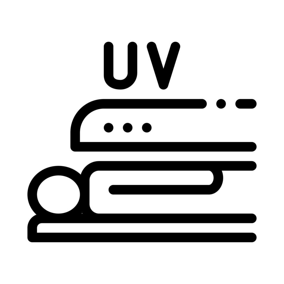 Tanning in Solarium Icon Vector Outline Illustration