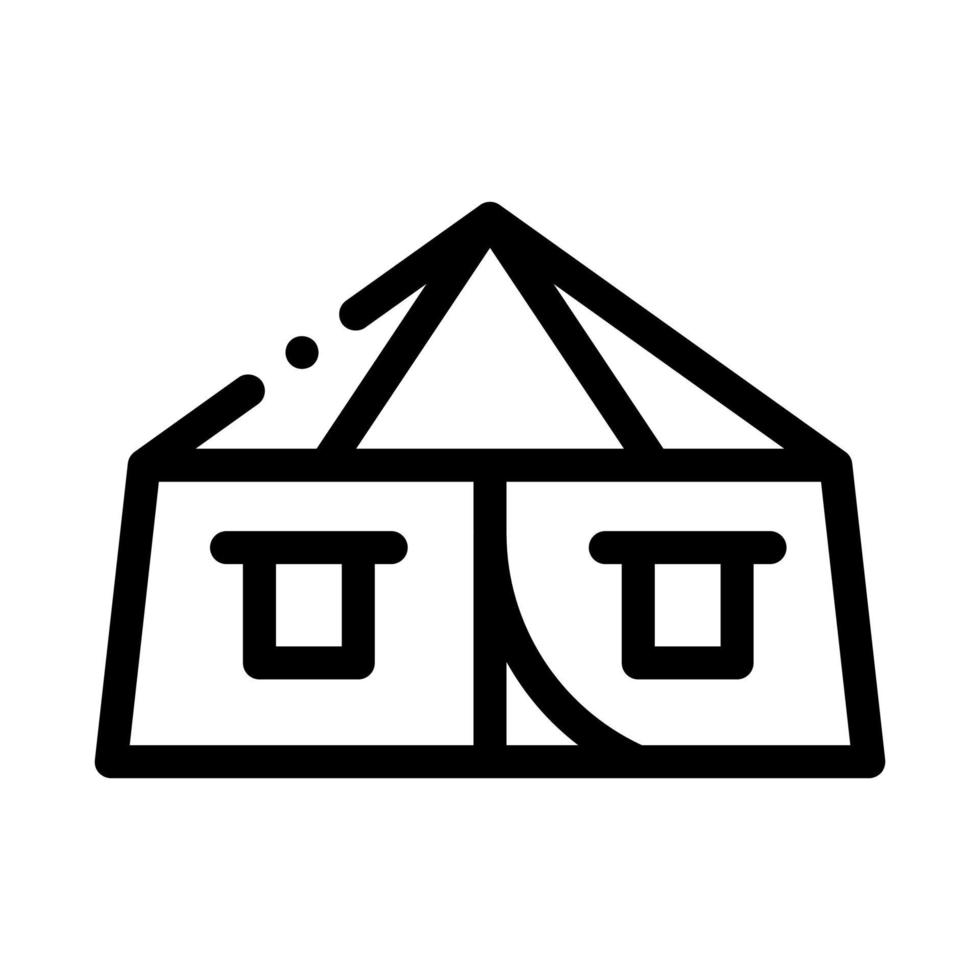 Tourist Tent Icon Vector Outline Illustration