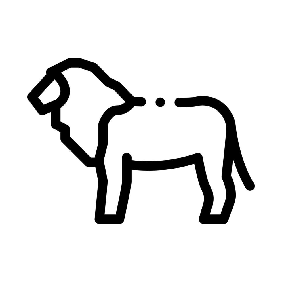 Lion Icon Vector Outline Illustration