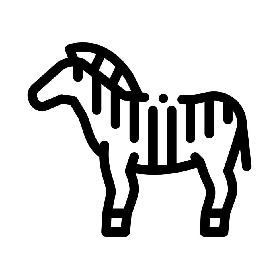 Zebra Icon Vector Outline Illustration