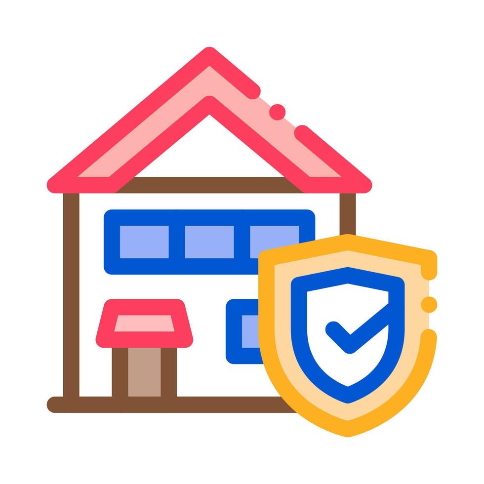 Protective House from Rat Icon Vector Outline Illustration