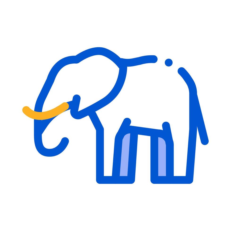 Elephant Icon Vector Outline Illustration