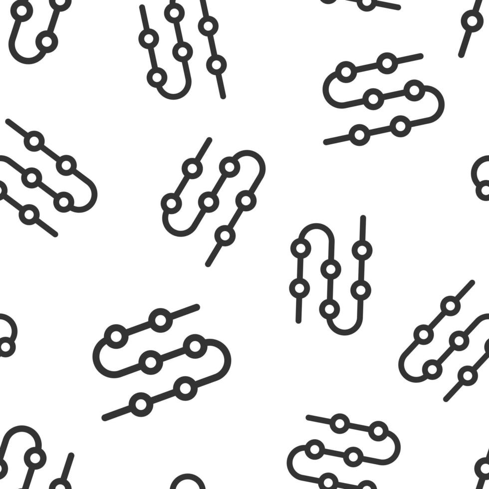 Timeline icon in flat style. Progress vector illustration on white isolated background. Diagram seamless pattern business concept.