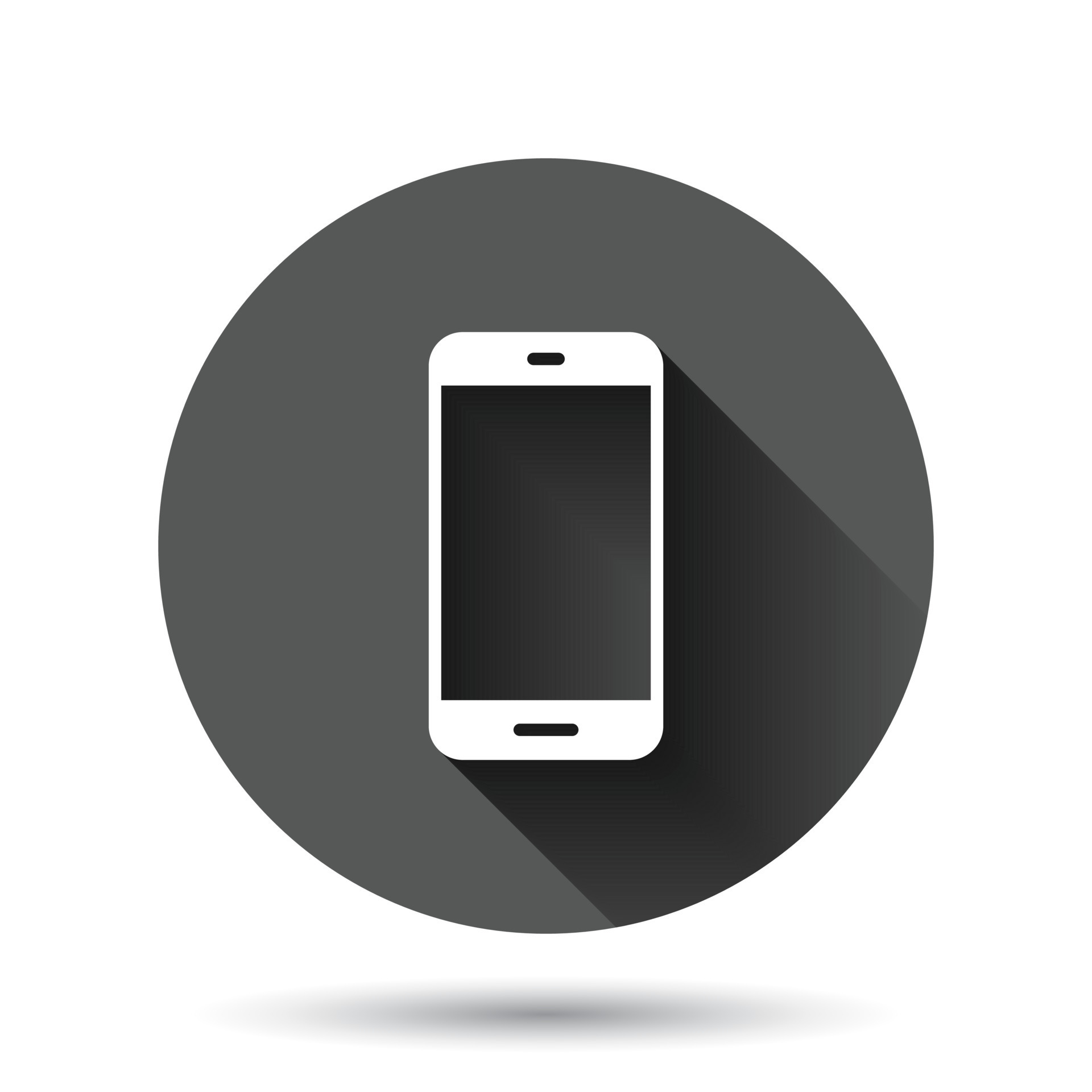 Smartphone blank screen icon in flat style. Mobile phone vector