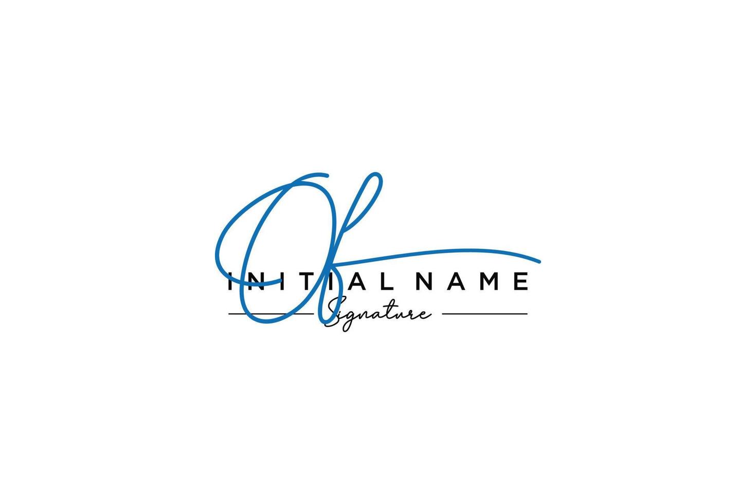 Initial OF signature logo template vector. Hand drawn Calligraphy lettering Vector illustration.