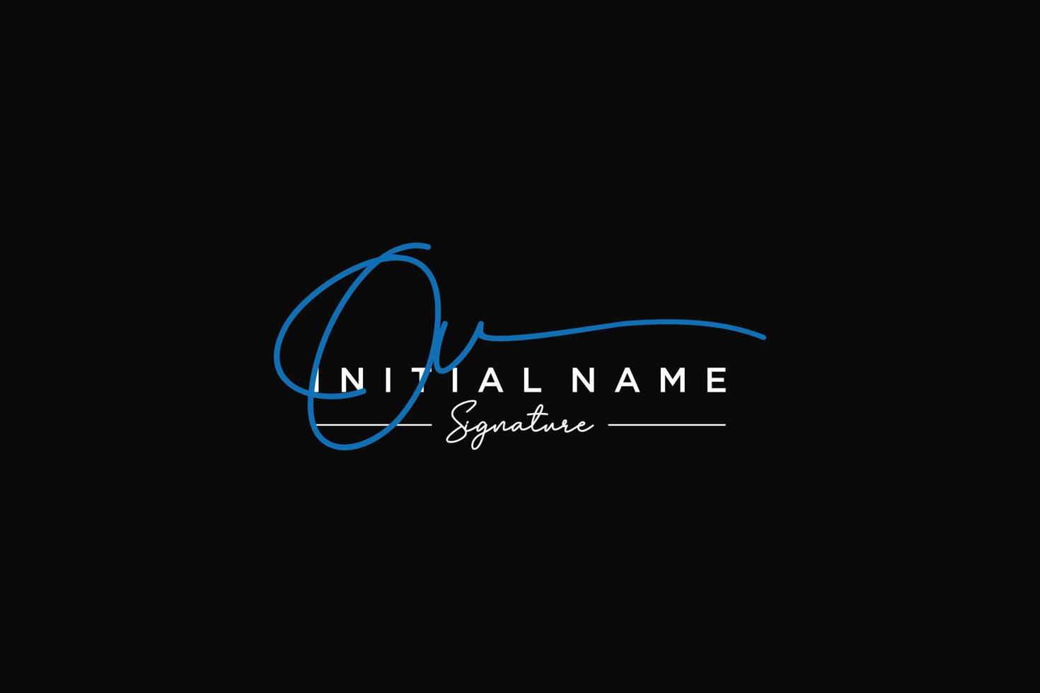 Initial OV signature logo template vector. Hand drawn Calligraphy lettering Vector illustration.