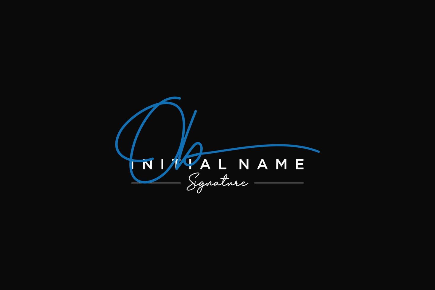 Initial OB signature logo template vector. Hand drawn Calligraphy lettering Vector illustration.