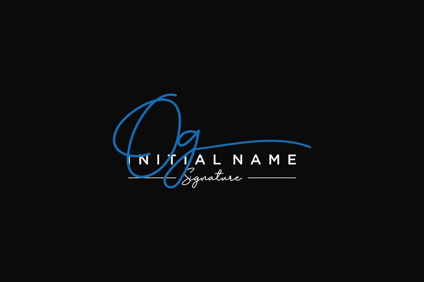 Initial OG signature logo template vector. Hand drawn Calligraphy lettering Vector illustration.