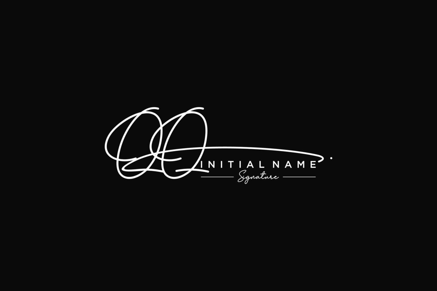 Initial QQ signature logo template vector. Hand drawn Calligraphy lettering Vector illustration.