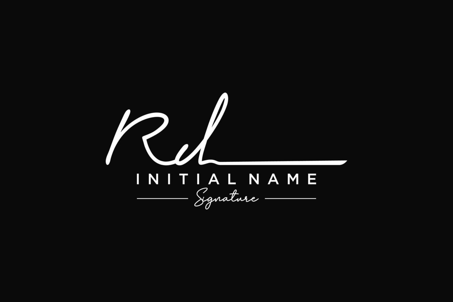 Initial RD signature logo template vector. Hand drawn Calligraphy lettering Vector illustration.