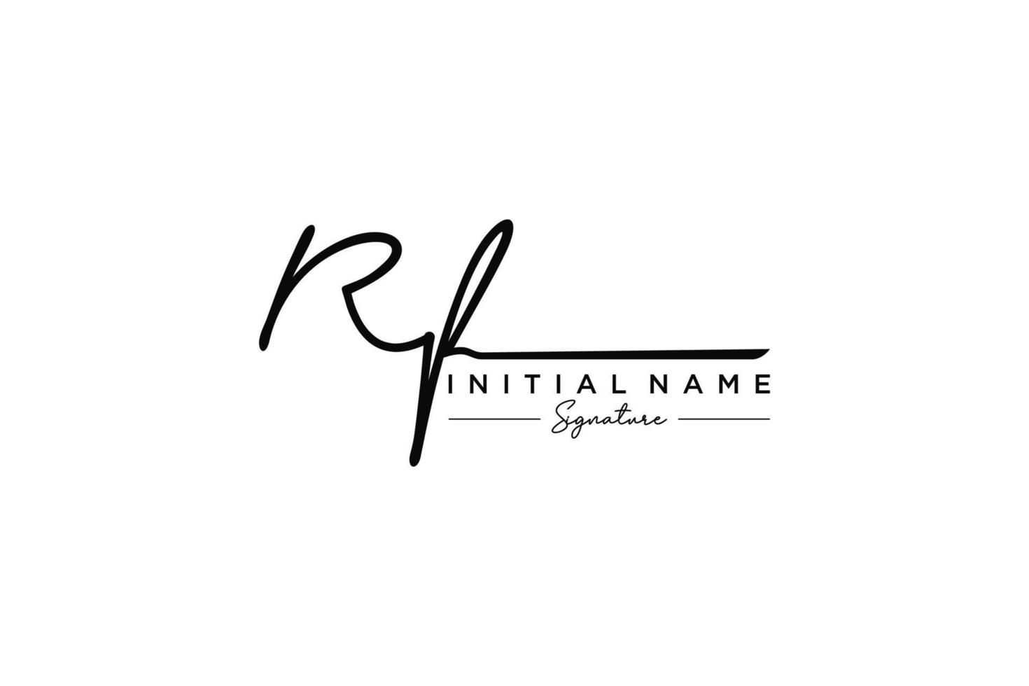 Initial RF signature logo template vector. Hand drawn Calligraphy lettering Vector illustration.
