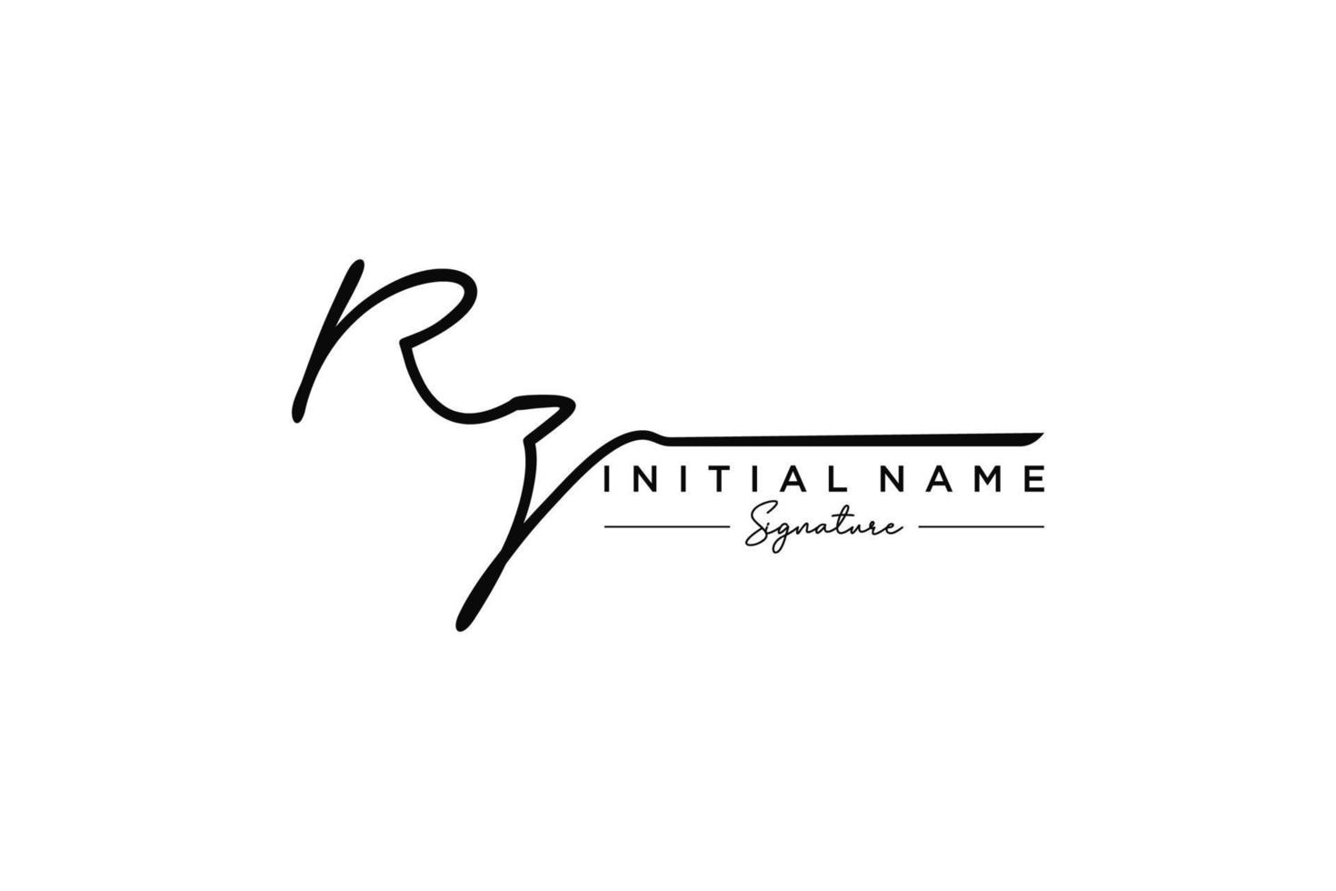 vector de plantilla de logotipo de firma inicial rz. ilustración de vector de letras de caligrafía dibujada a mano.