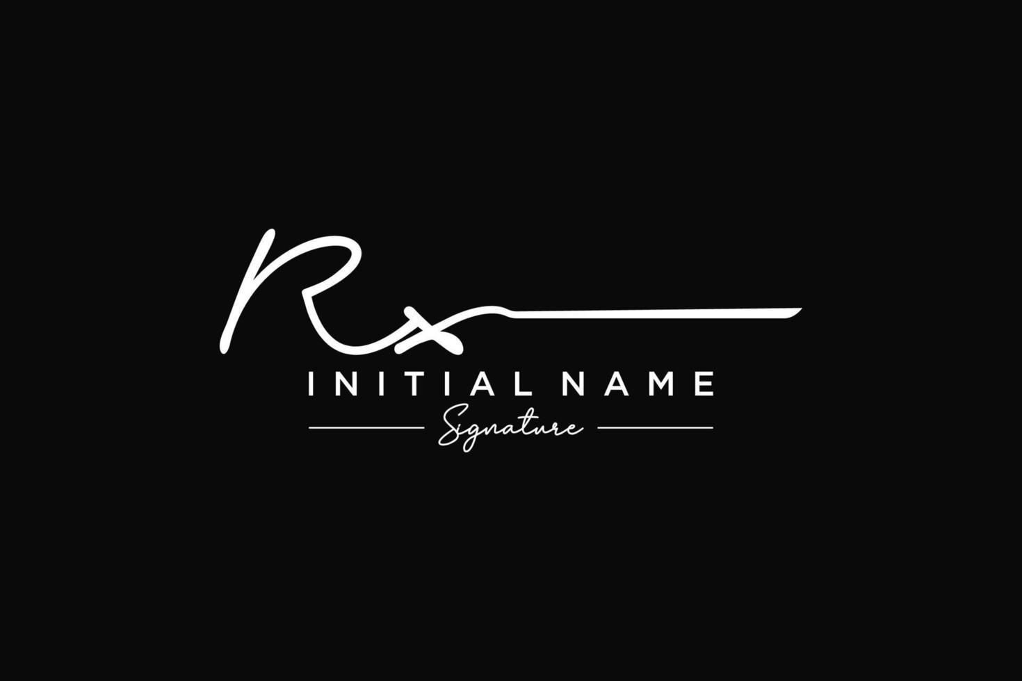 Initial RX signature logo template vector. Hand drawn Calligraphy lettering Vector illustration.