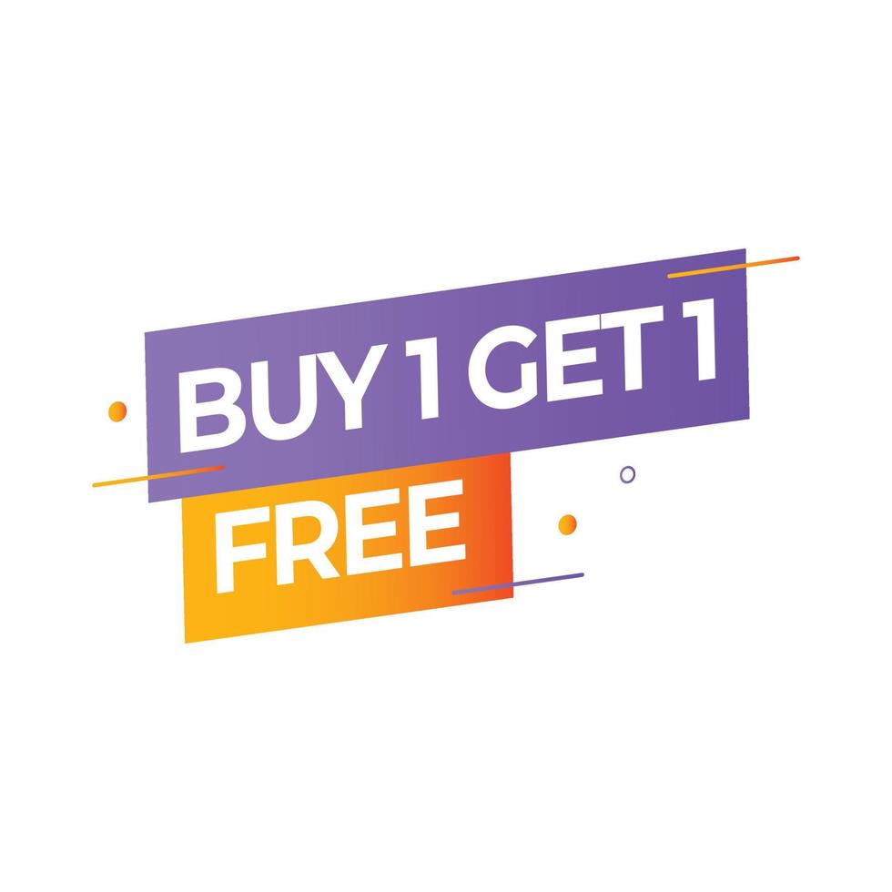 Buy 1 get 1 free banner template vector