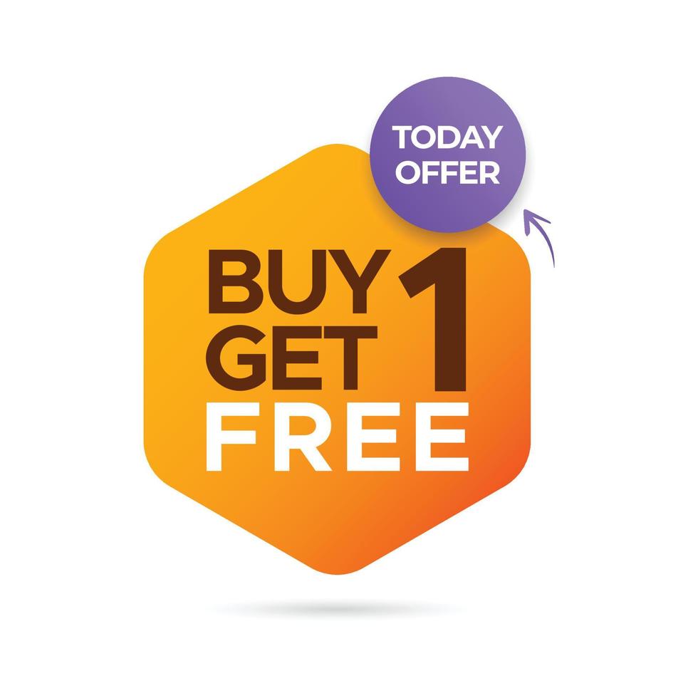 Buy 1 get 1 free banner template vector