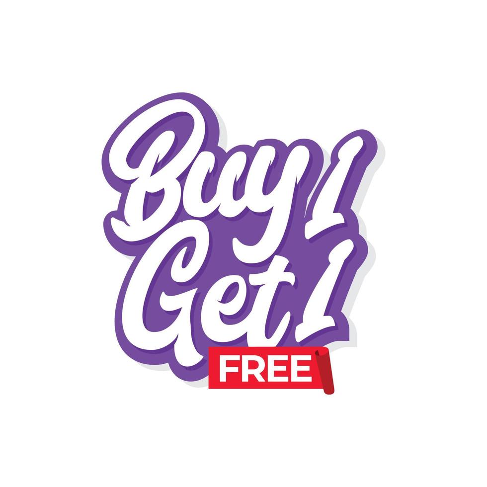 Buy 1 get 1 free banner template vector