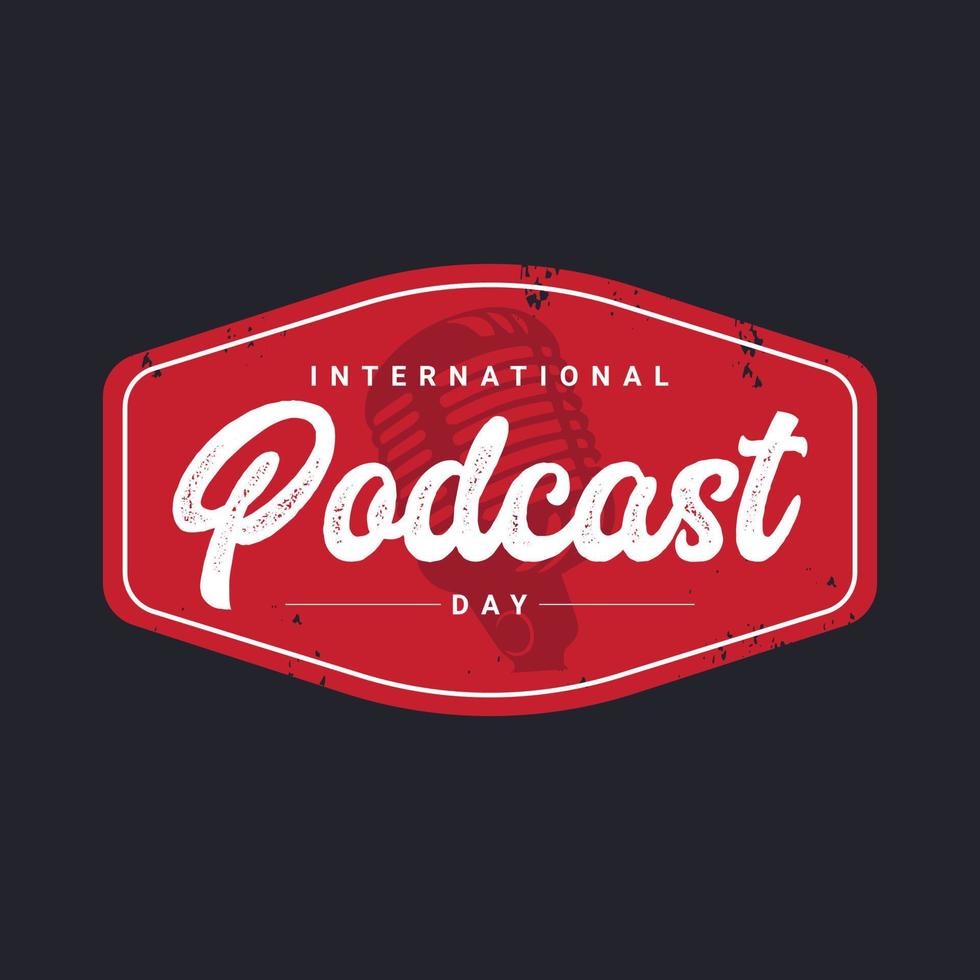 International podcast day template vector