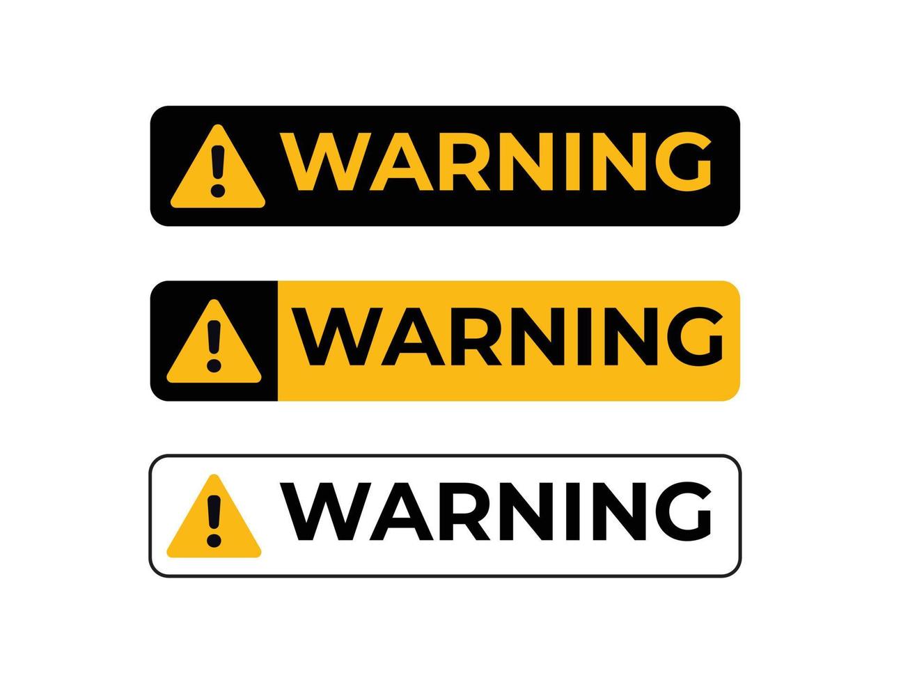 warning  banner design template vector