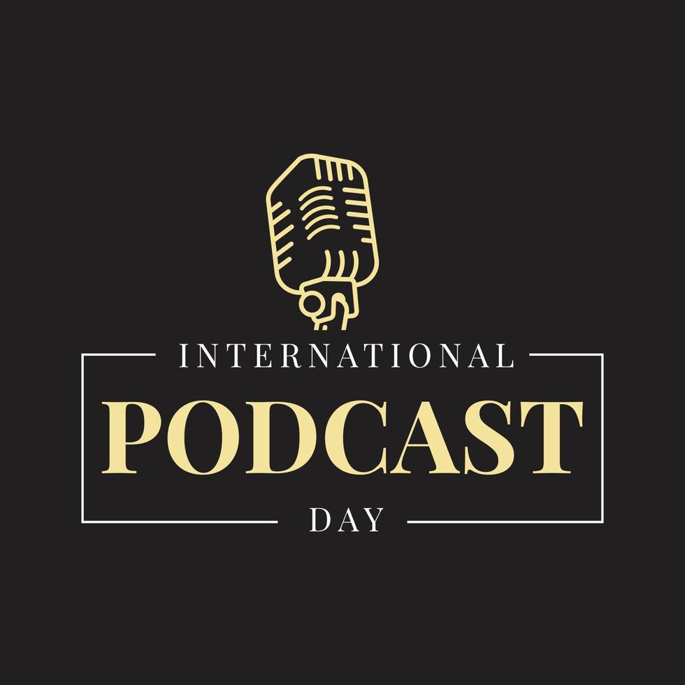 International podcast day template vector