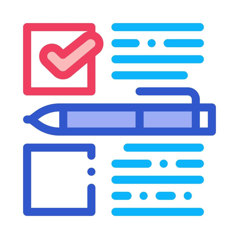 Voting Selection Icon Vector Outline Illustration