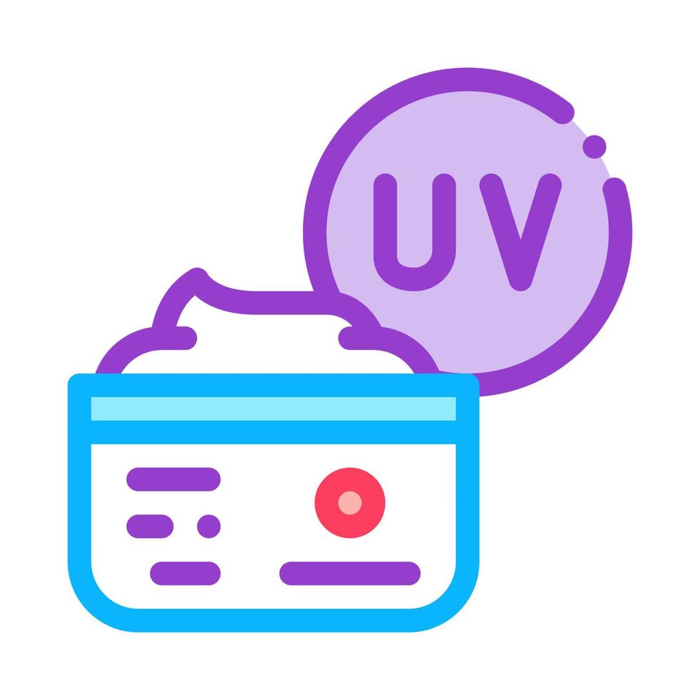 UV Protective Cream Icon Vector Outline Illustration