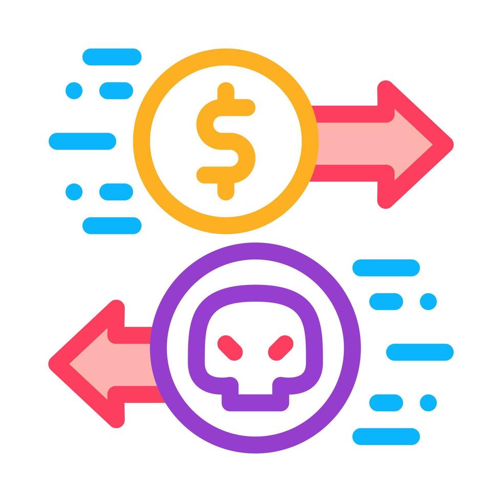 Payment of Hacker Services Icon Vector Outline Illustration