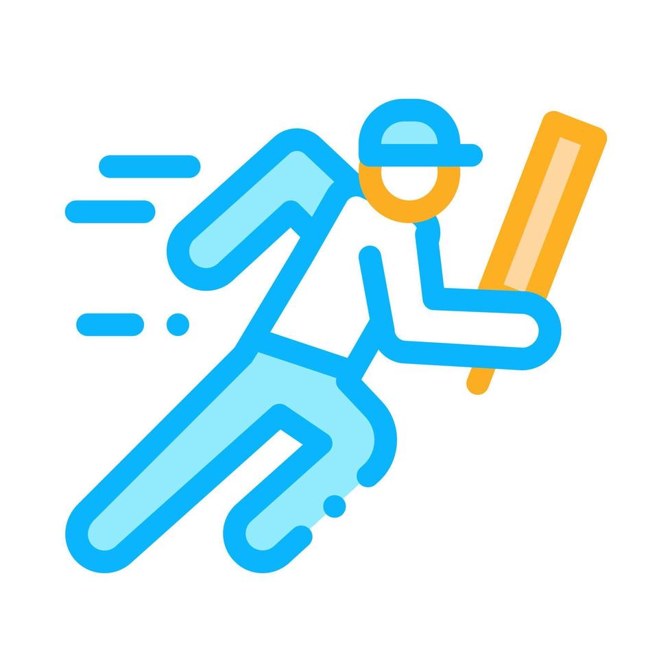 ilustración de contorno de vector de icono de atleta corriendo