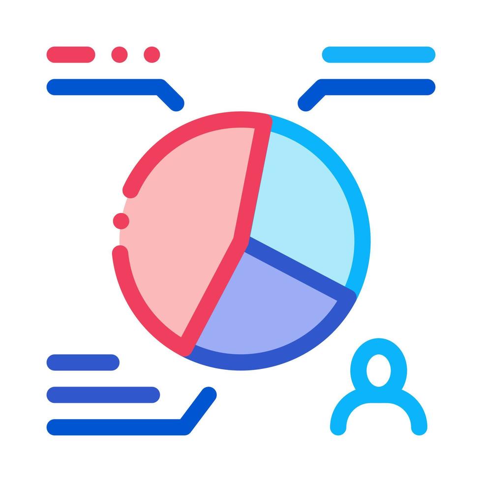 Vote Distribution Statistics Icon Vector Outline Illustration