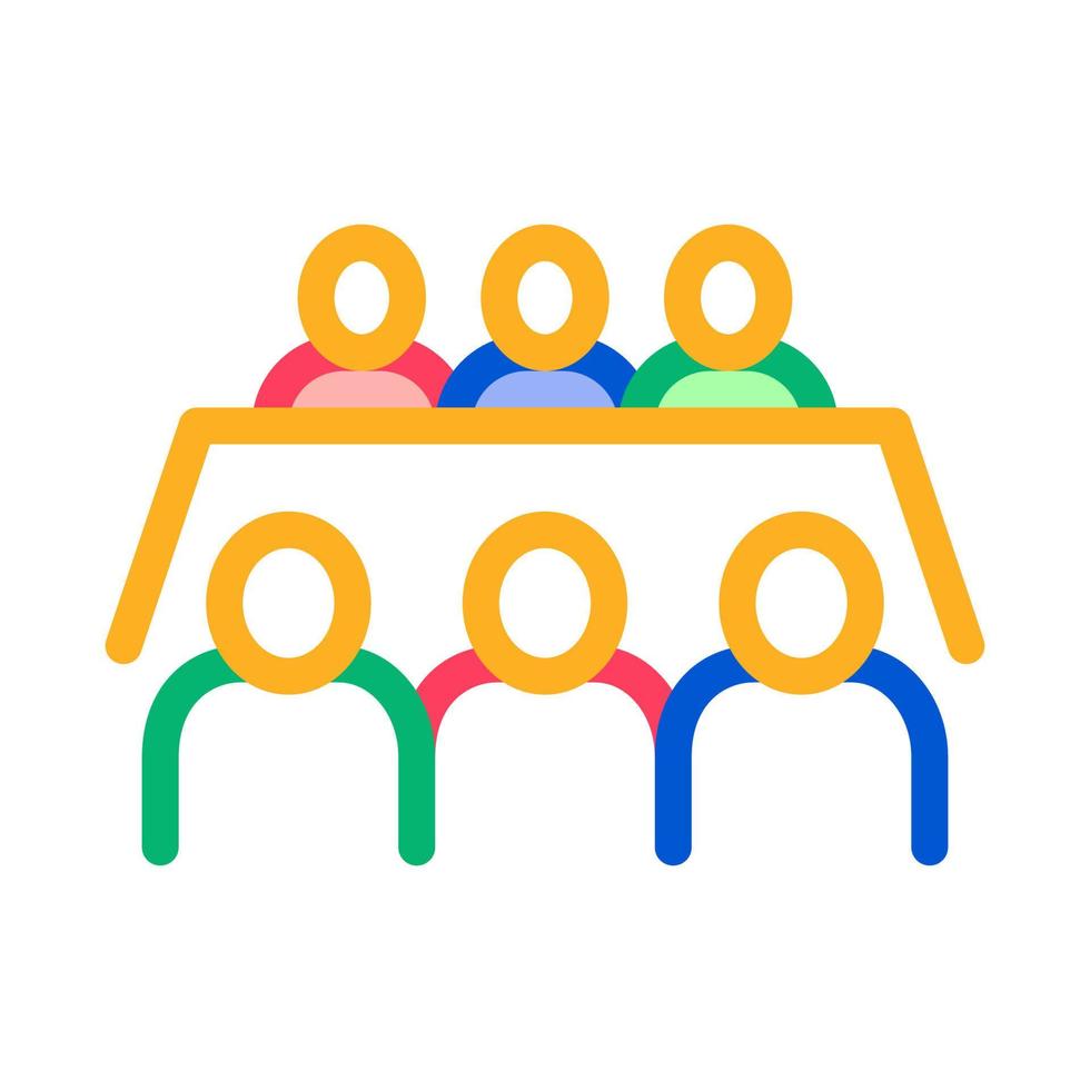 Business Meeting Icon Vector Outline Illustration