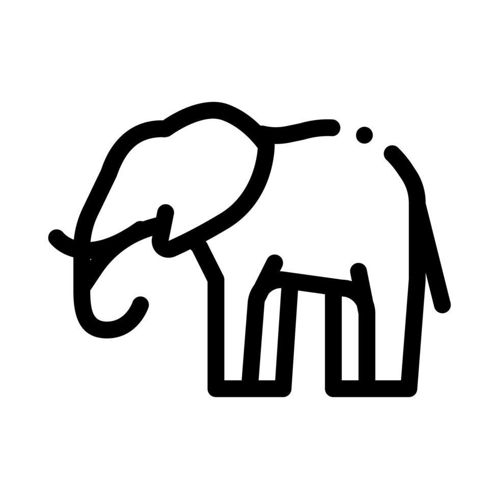 elefante icono vector contorno ilustración