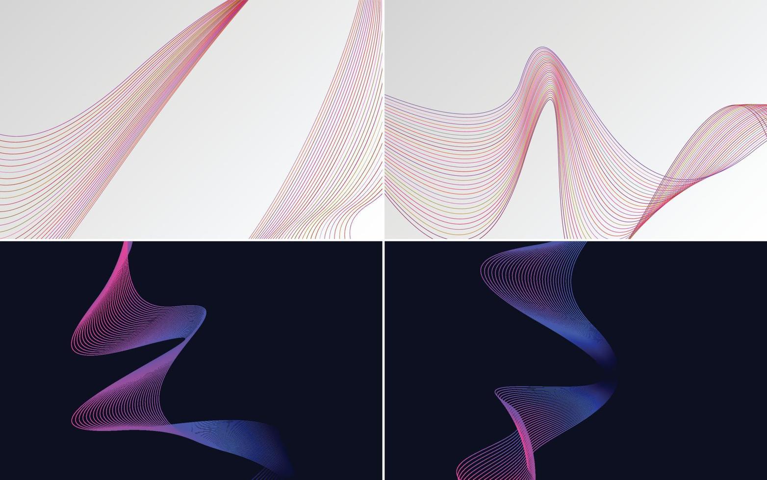 modern wave curve abstract presentation background Pack vector