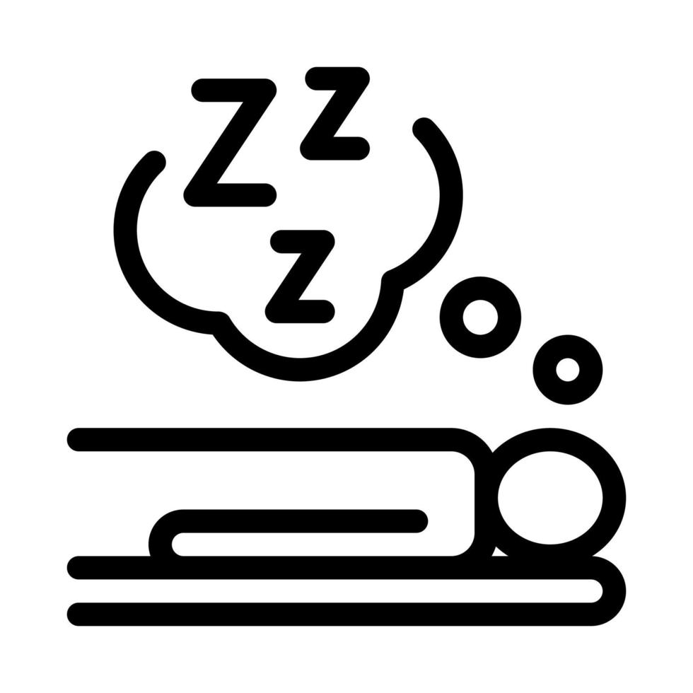 ilustración de vector de icono de biohacking de sueño humano