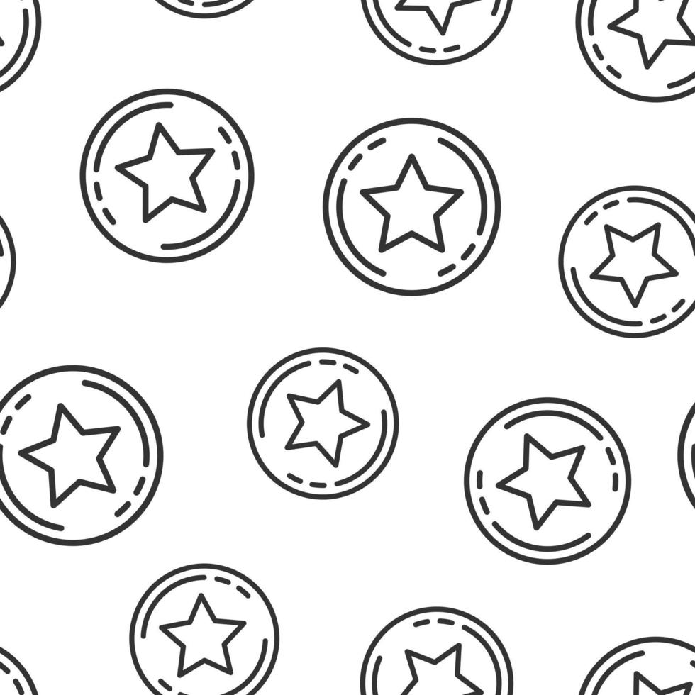 Loyalty icon in flat style. Reward vector illustration on white isolated background. Discount seamless pattern background business concept.