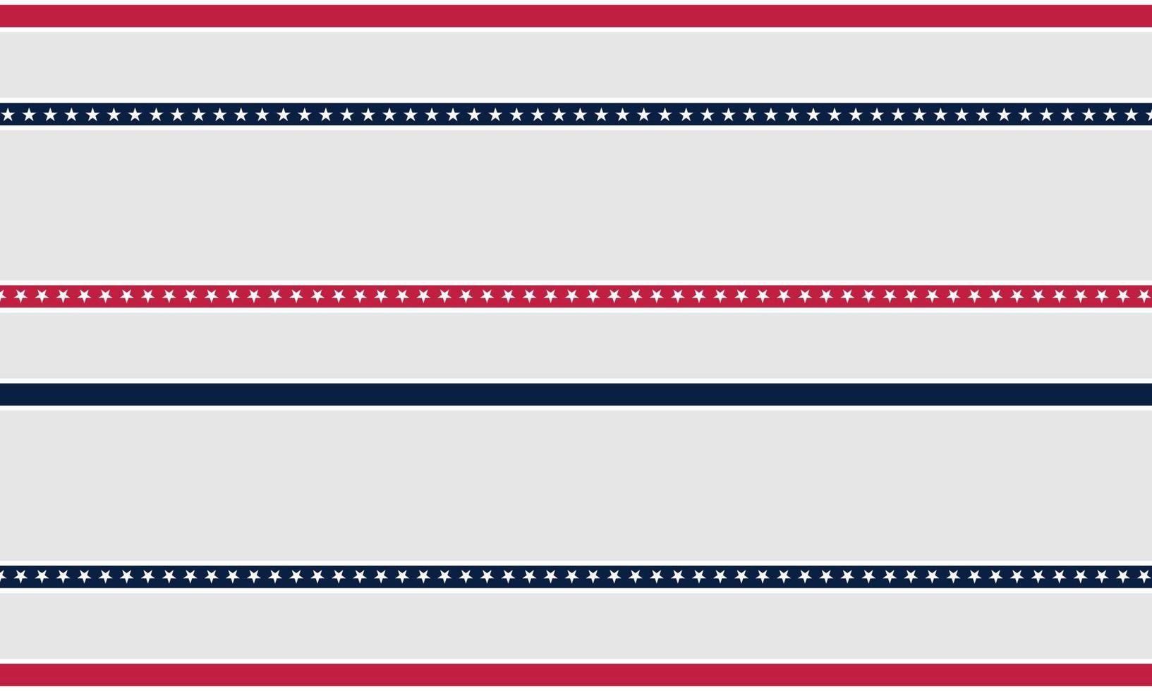 Patriotic border divider american usa flag. vector