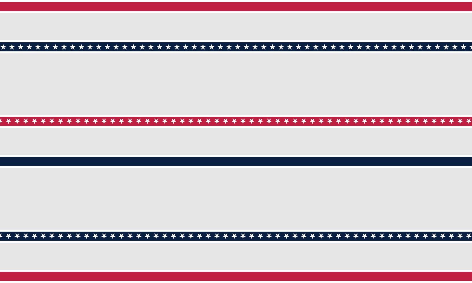 Patriotic border divider american usa flag. vector