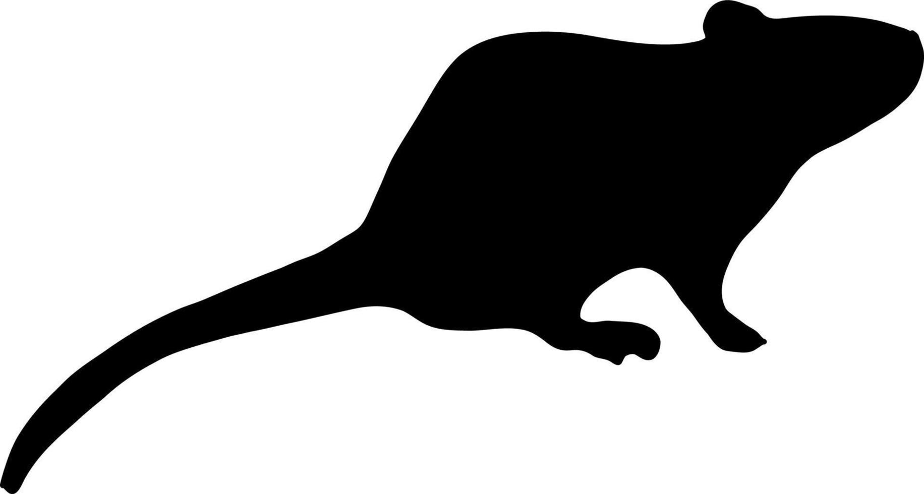 Mouse silhouette illustration. vector