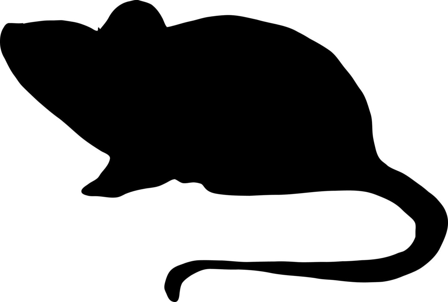 Mouse silhouette illustration. vector