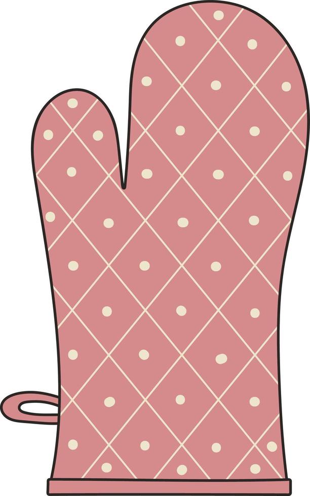 Kitchen mitten to take hot. vector