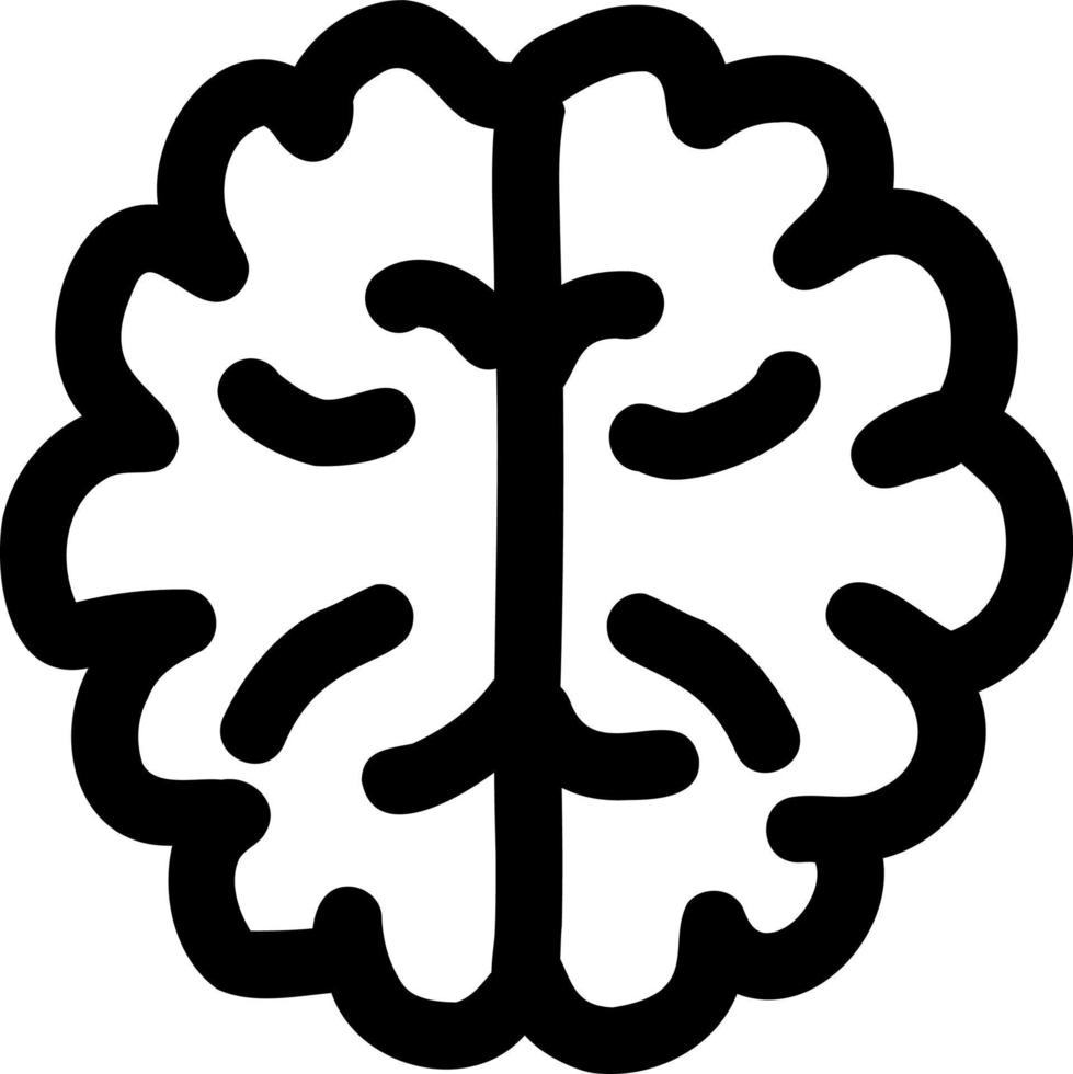 Human brain anatomy. vector