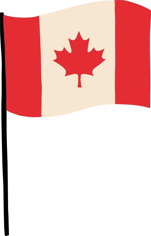 Flag of Canada national symbols. vector