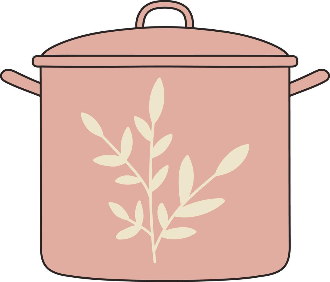 Pots for cooking. vector