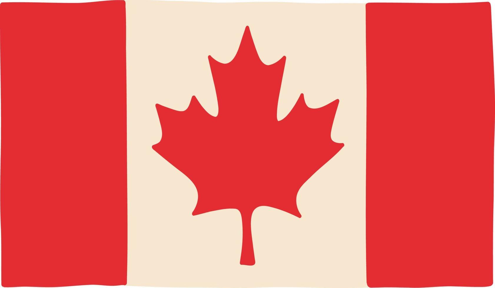 bandera de canadá símbolos nacionales. vector